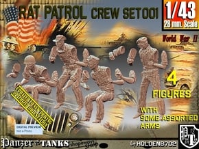 1/43 Rat Patrol Set001 in Tan Fine Detail Plastic