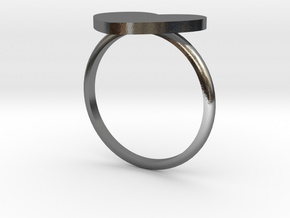 Thin Heart Ring  in Polished Silver: 6 / 51.5