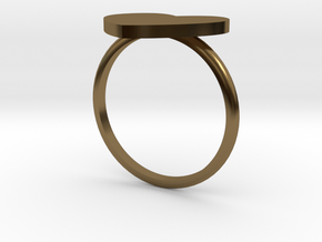 Thin Heart Ring  in Polished Bronze: 6 / 51.5