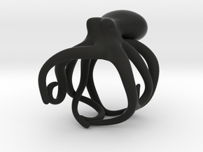 Octopus Ring 16mm in Black Premium Versatile Plastic