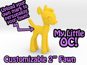 My Little OC: Faun 2" in Yellow Processed Versatile Plastic