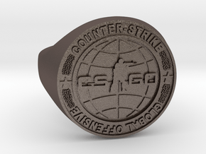  CS:GO Ring in Polished Bronzed Silver Steel: 5 / 49