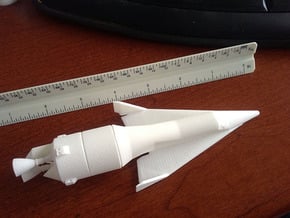 1/100 BOEING X-20 DYNA SOAR in White Natural Versatile Plastic