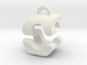 3D-Initial-CS in White Natural Versatile Plastic