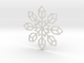 Snowflake 2 in White Natural Versatile Plastic