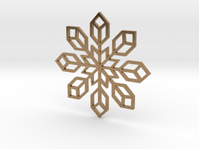 Snowflake 2 in Natural Brass