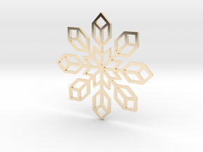 Snowflake 2 in 14k Gold Plated Brass