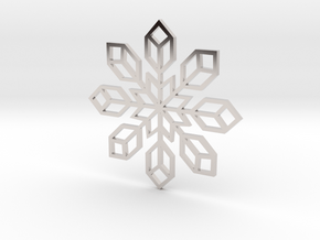 Snowflake 2 in Rhodium Plated Brass