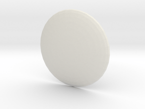 Round Custom Symbol Shield, 3mm in White Natural Versatile Plastic