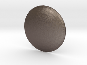 Round Custom Symbol Shield, 3mm in Polished Bronzed Silver Steel