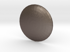 Round Custom Symbol Shield, 4mm in Polished Bronzed Silver Steel