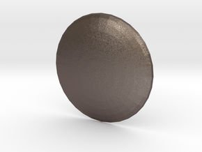 Round Custom Symbol Shield, 5mm in Polished Bronzed Silver Steel