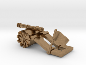 Tank paperweight in Natural Brass: Small