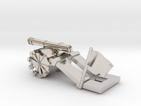 Tank paperweight in Rhodium Plated Brass: Small