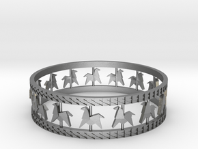Carousel Band Bangle in Natural Silver: Small