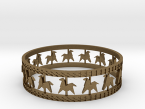 Carousel Band Bangle in Natural Bronze: Small