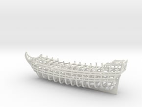 1/450 Ship of the Line Frames + Optional Dry Dock in White Natural Versatile Plastic: Medium