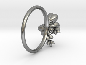 Botanical Cluster Ring in Natural Silver: 5 / 49