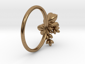 Botanical Cluster Ring in Natural Brass: 5 / 49