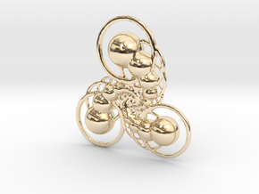 Sphiral Pendant R in 14K Yellow Gold