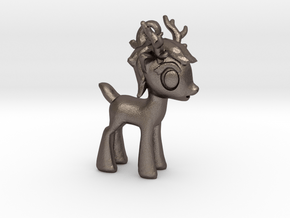 My Little OC: Smol Reindeer 1.5"  in Polished Bronzed Silver Steel