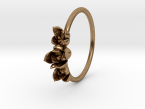 Succulent Trio Ring in Natural Brass: 5 / 49