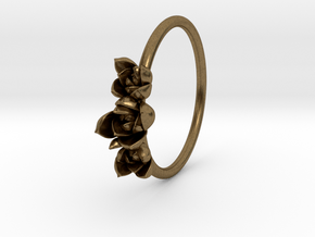 Succulent Trio Ring in Natural Bronze: 5 / 49