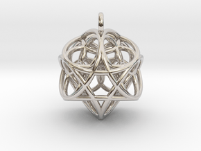 Flower of Life Fire Pendant in Platinum