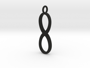 Earring infinity symbol in Black Premium Versatile Plastic