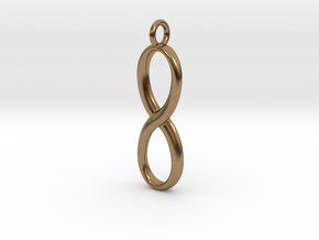 Earring infinity symbol in Natural Brass