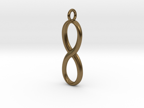 Earring infinity symbol in Natural Bronze