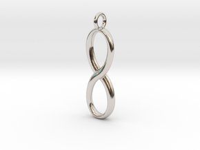 Earring infinity symbol in Rhodium Plated Brass