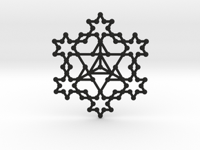 Merkaba Koch Fractal in Black Natural Versatile Plastic