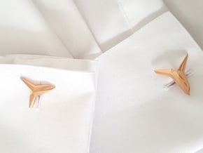 YOUNIVERSAL Asymetric, Cufflinks in 14k Rose Gold Plated Brass