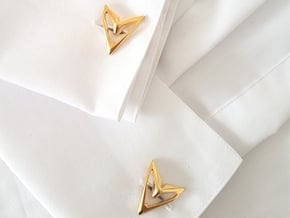 Sharp Astronaut, Cufflinks. Sharp Chic for Him  in 18k Gold