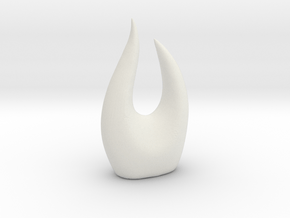 Fire Statue  in White Natural Versatile Plastic