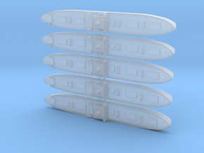 1/2400th scale 5 x WW2 Liberty ship in Tan Fine Detail Plastic