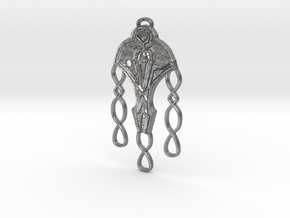 Cardassian Festoon Pendant in Natural Silver
