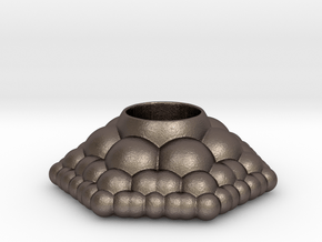 Bubbly Tealight Holder in Polished Bronzed Silver Steel