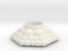 Bubbly Tealight Holder in White Natural Versatile Plastic