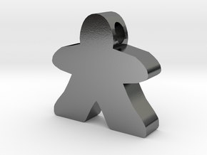 Meeple in Polished Silver