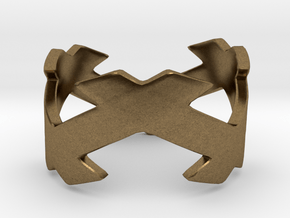 CrssWave Thick Ring in Natural Bronze: 4 / 46.5