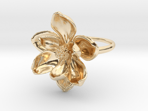 Magnolia Ring in 14k Gold Plated Brass: 5 / 49