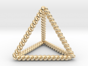 Twisted Tetrahedron LH 1.4"  in 14K Yellow Gold