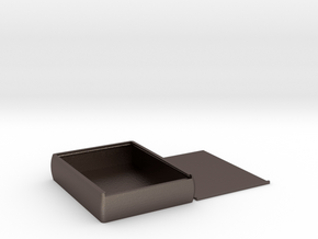 Medium Sized Durable Survival Box in Polished Bronzed Silver Steel