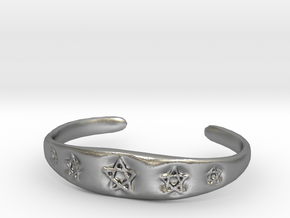 Pentagram Cuff in Natural Silver