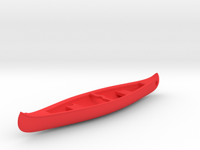 Canoe - car-mirror-pendant or keychain in Red Processed Versatile Plastic
