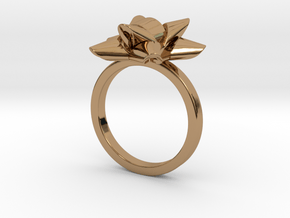 Gift Bow Ring in Polished Brass: 6 / 51.5