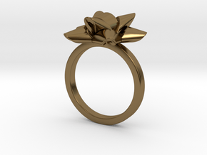 Gift Bow Ring in Polished Bronze: 6 / 51.5