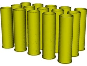 1/16 scale Howitzer 105mm cartridge M14 cases x 15 in Clear Ultra Fine Detail Plastic